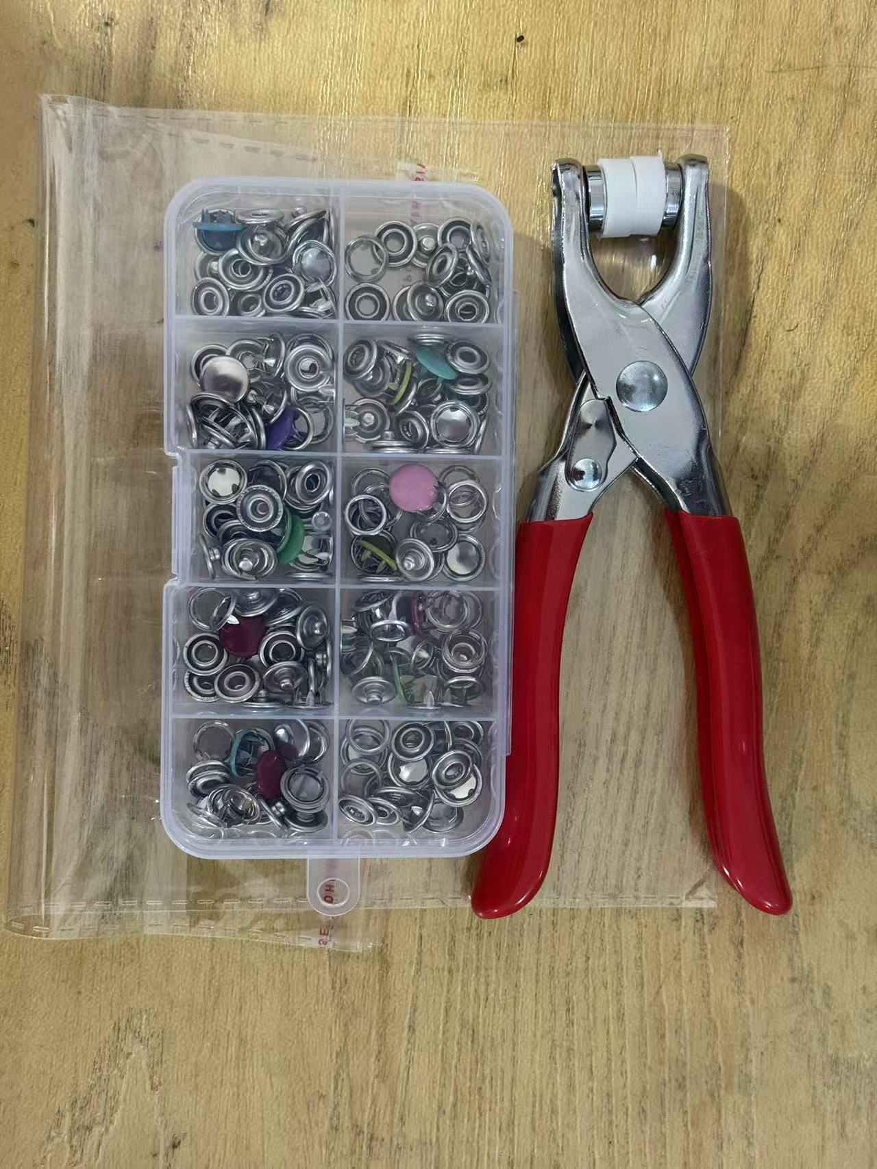 Juego de instalación de hebilla de cinco garras Botón de abrazadera de cinco garras Botón oculto Botón a presión Botón hembra Botón sin costura Botón transfronterizo de cinco garras