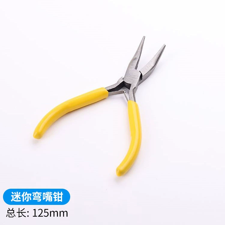 Yellow small handle, pliers, set, handmade