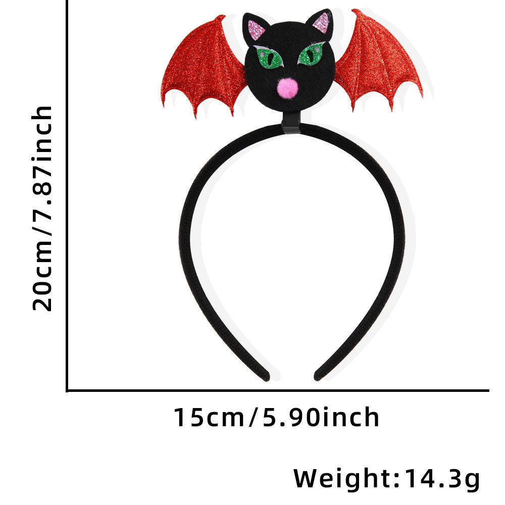 Nuevos adornos de Halloween transfronterizos fantasmas gafas de murciélago de cabello banda fiesta fantasma parodia máscara creativa tocado