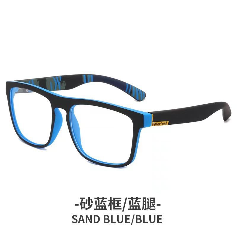 Black and blue frame white flat film