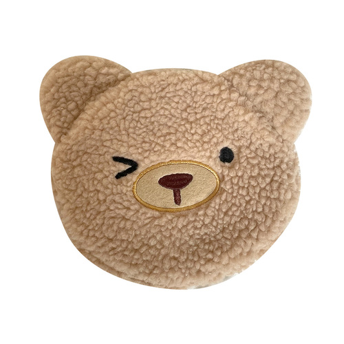 Amazon cross-border supply/cute plush coin purse lipstick storage bag key bag lamb wool clutch bag