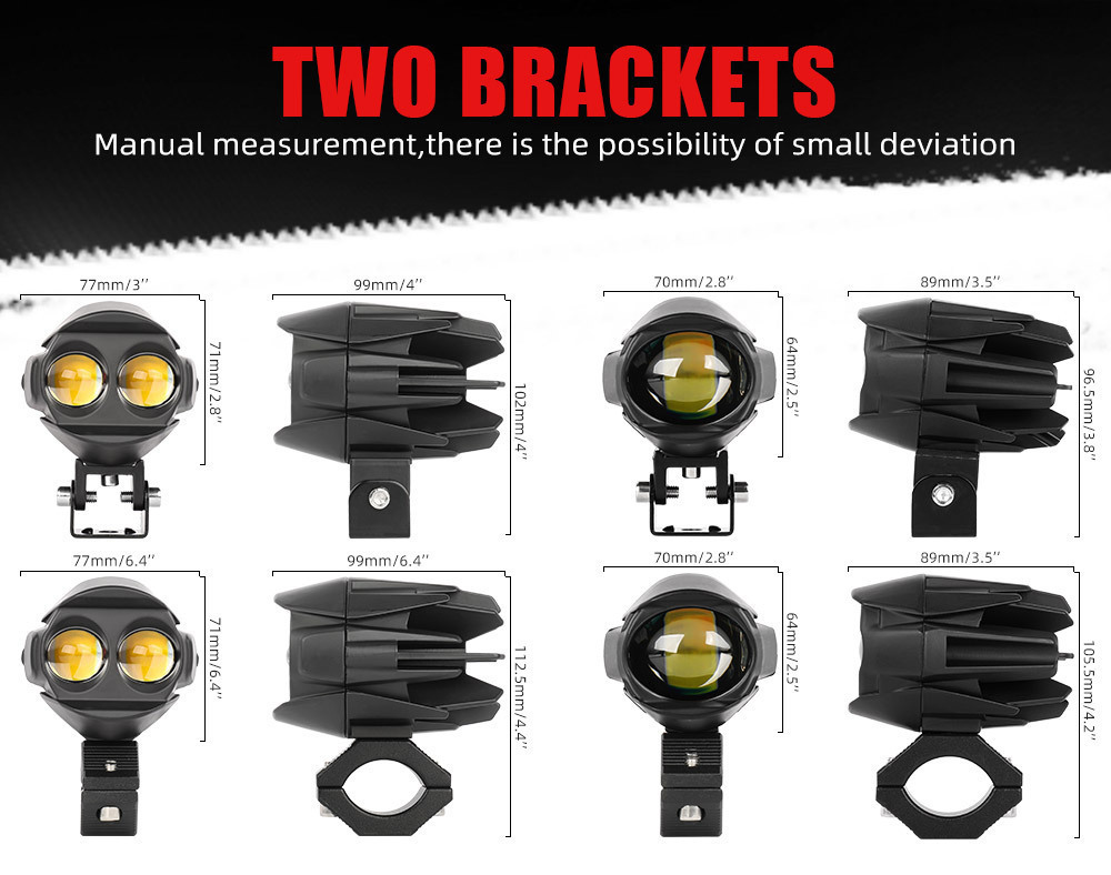 New wide-voltage motorcycle external waterbird LED spotlight, ultra-bright front driving light for electric vehicles