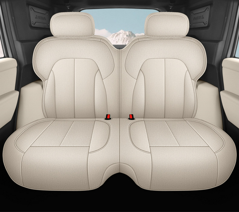 Chery Icarv23/Car Seat Cushion, Universal for All Seasons, Cotton and Linen Full Surround Seat Cover, Fabric Breathable Seat Cushion, Car Cushion