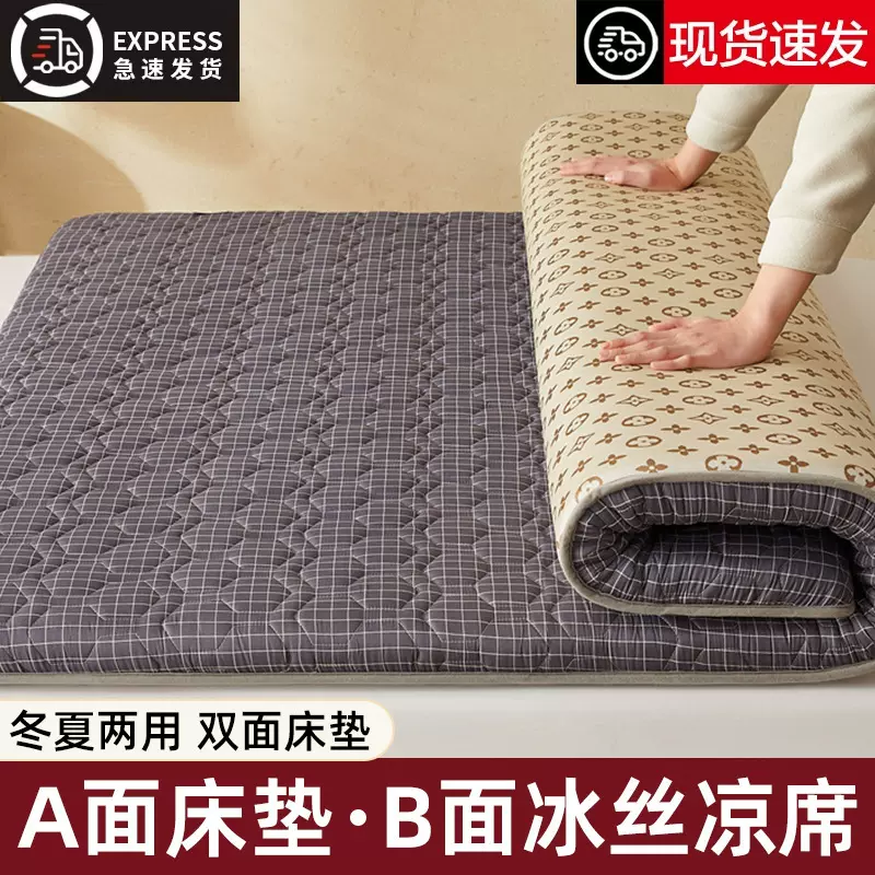 榻榻米夏季冰丝凉席床垫子软垫学生宿舍单人冬夏两用折叠薄款家用