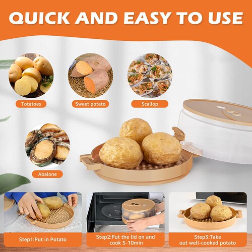 Cross-border new hot selling microwave bacon potato can potato box baking small tools home baking can