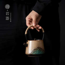 复古陶瓷茶壶小号提梁壶家用功夫茶具泡茶壶中式带过滤单壶批发