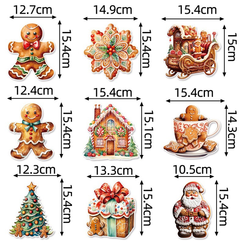 Nueva decoración navideña europea y americana, colgante en espiral, colgante en espiral de hombre de jengibre, artículos de decoración para fiestas navideñas