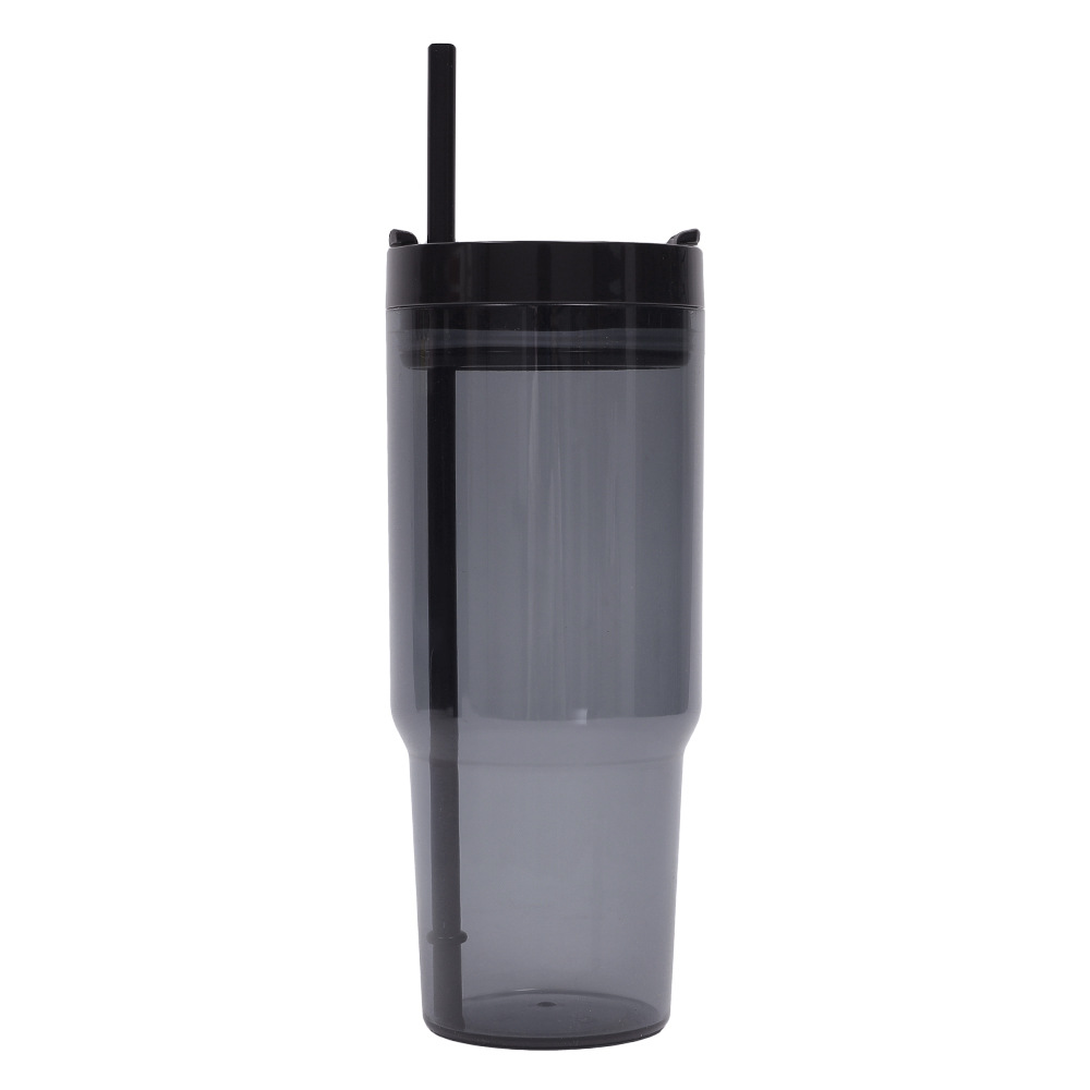 Taza de coche de comercio exterior transfronteriza de 40oz Taza de plástico gigante Juego de tres piezas con pajita Taza de agua de gran capacidad y alto valor