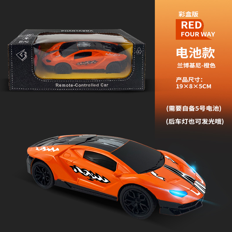 Simulación de cuatro conexiones cargadoras fuera de carretera control remoto coche de policía iluminación eléctrica modelo de coche deportivo niño modelo de coche juguetes al por mayor