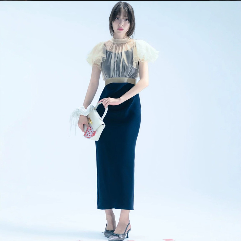 【Yibai】Japanese-Style S Brand Clear and Elegant Design Blouse and Dress Set 25286 # 【Yibai】Japanese-Style S Brand Clear and Elegant Design Blouse and Dress Set 25286 #