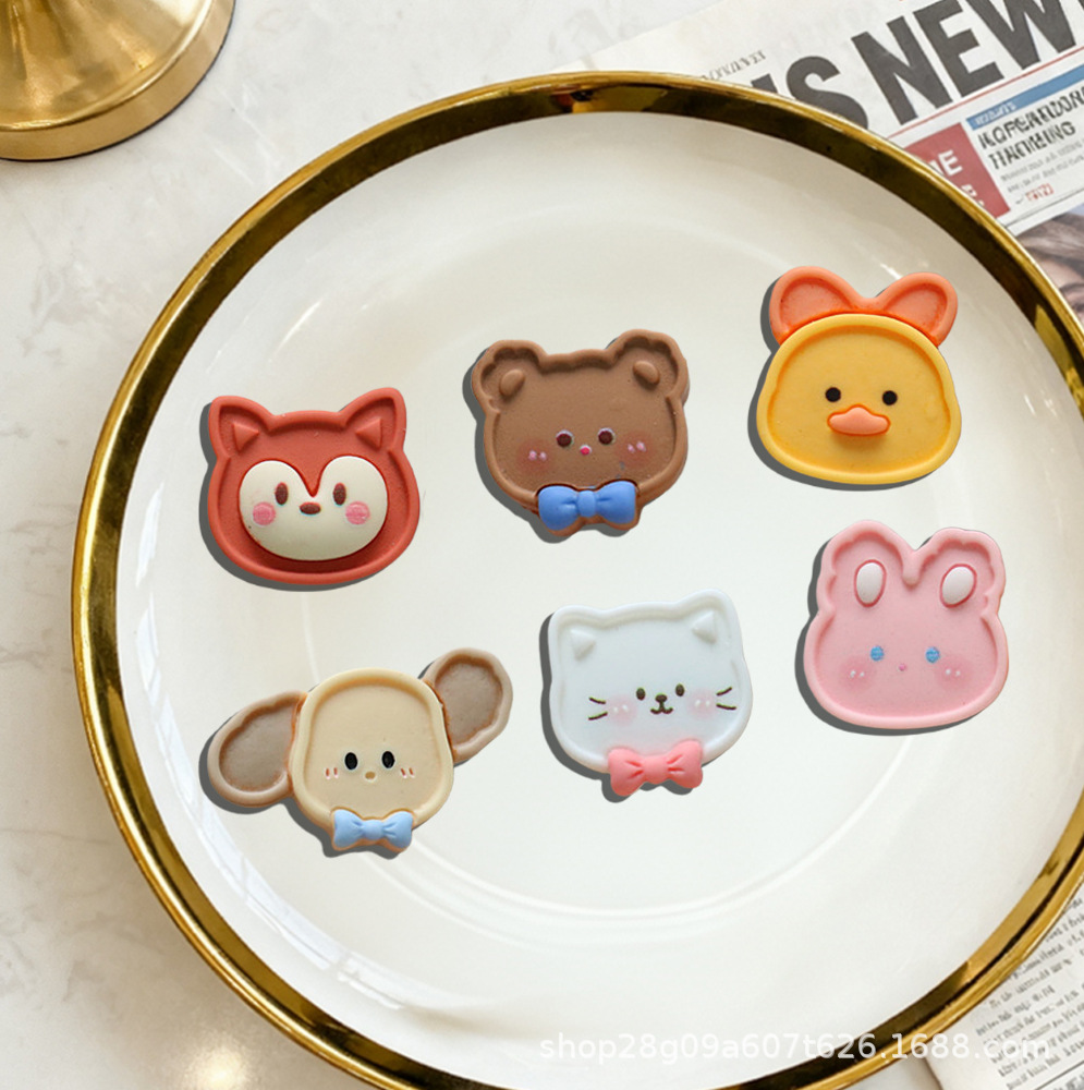 食玩卡通盘子手工diy树脂饰品配件儿童发夹抓夹发圈配饰材料批发