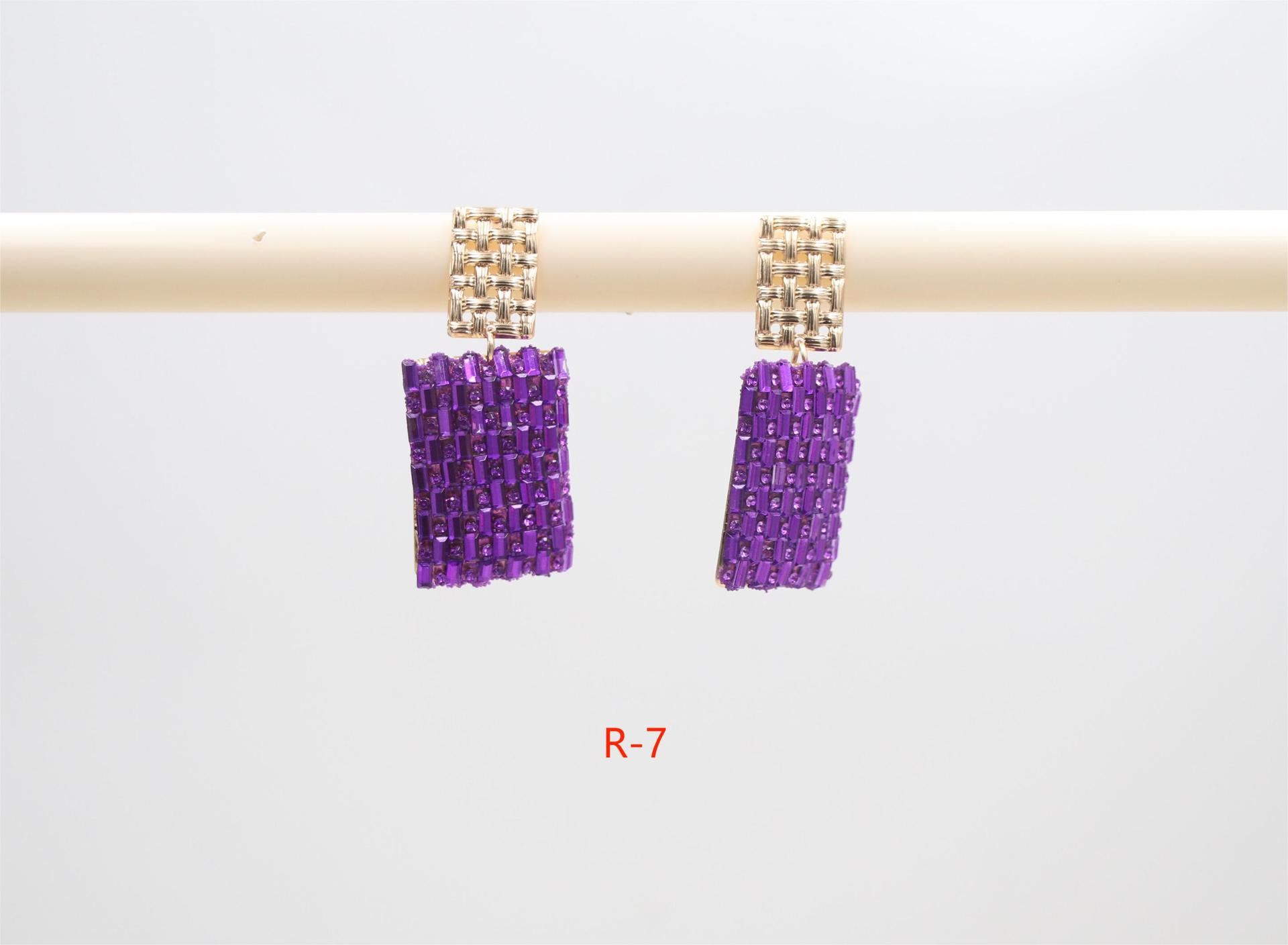 17g Weight Steel needle Ear Needle Material Glass Inlay Material Drop Earrings Classification 1 Pair Quantity Holiday, Daily Occasion Mixed materials Material Rectangle Pattern Women's Gender Inlay Design Simple Style Style 1 Pair Simple Style Rectangle Inlay Mixed Materials Glass Drop Earrings 7