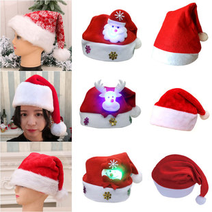 Christmas Decorations Hat Adult Red Christmas Hat Santa Claus/Children Christmas Cartoon Hat