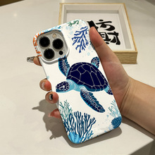 速卖通爆款海洋手机壳适用iPhone15苹果16菲林大孔保护壳14可代发