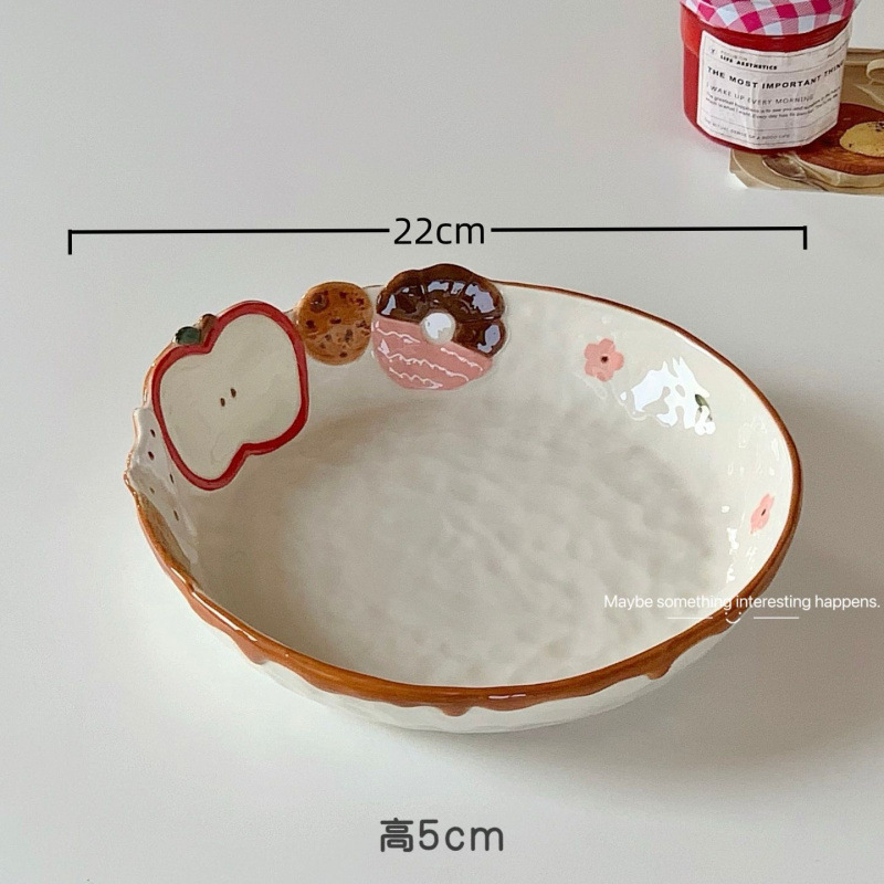 网红海派甜心陶瓷餐具手绘釉下彩米饭碗少女高颜值沙拉碗汤碗面碗|undefined