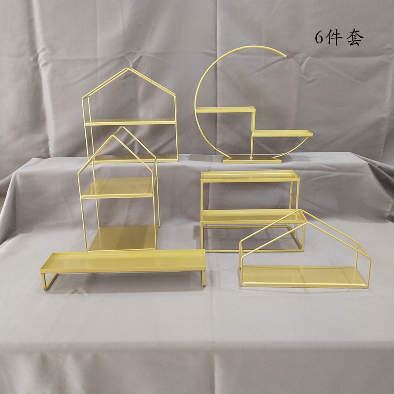 Mesa de postres de estilo europeo, decoración, bandeja de pastel, soporte de exhibición, decoración de bodas, accesorios, mesa de descanso para café, comida fría image 17