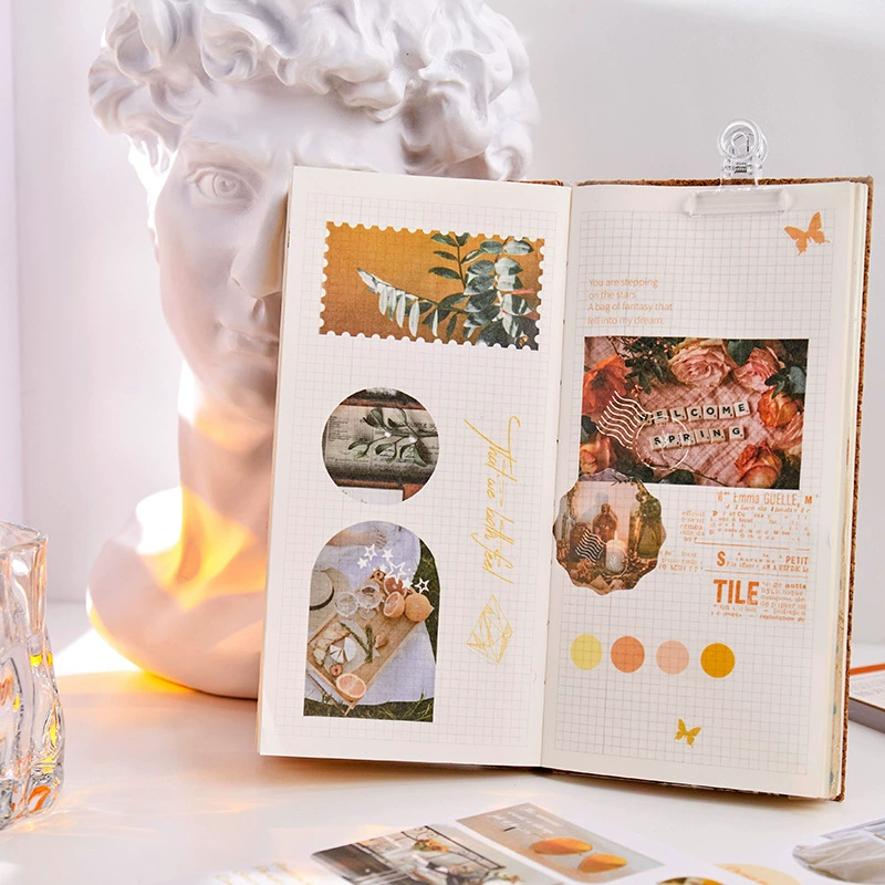 Стикер серии справочника Pickling the Journal Handbook Retro INS Salt Salt Salt Flower Sky Patching 30 листов