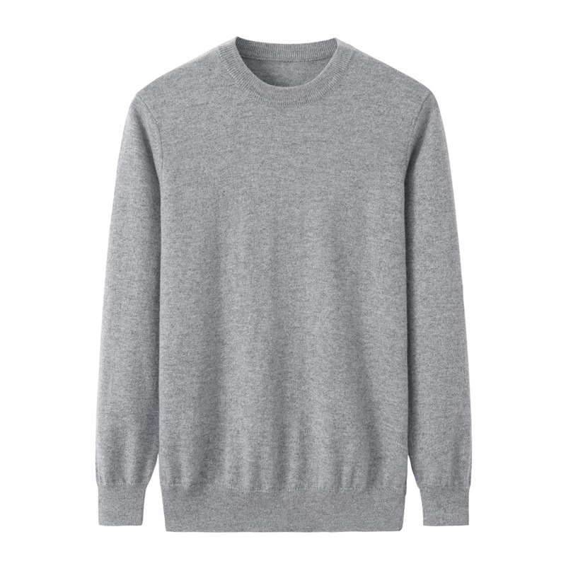 Erdos City Source Factory 100 Pure Mountain Cashmere Sweater Winter Men's Youth Crewneck Warm Korean Base Sweater