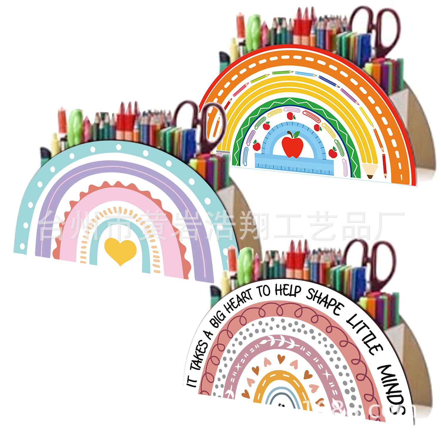 Cross-border classroom desks, office storage decorations, pen holders, ornaments, wooden handicrafts, wood carvings, wood products, wood chips