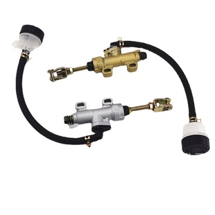 Off-road motorcycle ATV accessories hydraulic rear brake upper pump one-piece foot brake pump with oil tube oil Cup