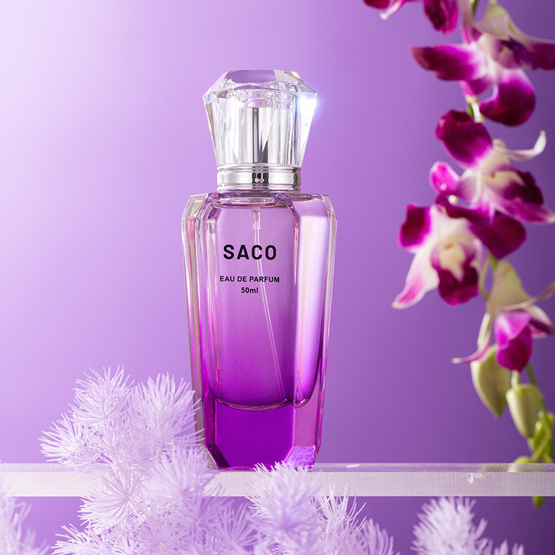 Nuevo producto SACO fragancia compañero de toda la vida rosa de medianoche fragancia para mujeres fresca, fragancia natural duradera, fragancia ligera, un cabello