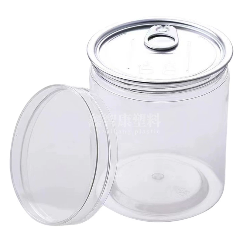 Пустая банка калибра 65 с прозрачной крышкой, герметичная банка с винтовой крышкой, прозрачная пластиковая бутылка, герметичная ПЭТ-банка, с возможностью индивидуализации
