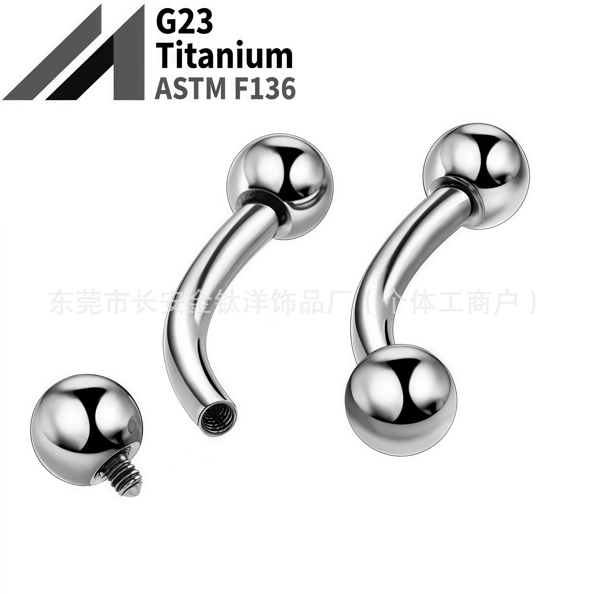 16G labret stud size and finish detail