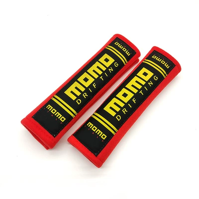 Seat belt shoulder pad: pad modified JDM car - momo-red