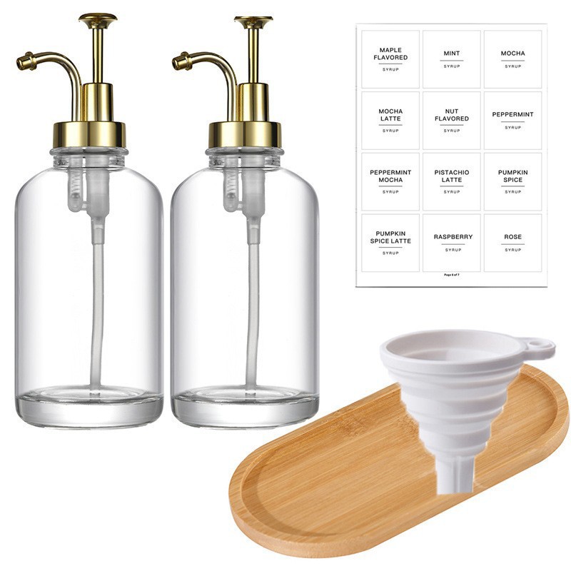 Amazon Nordic 500ml insins loción de prensa de viento hotel desinfectante de manos botellas de vidrio caseras