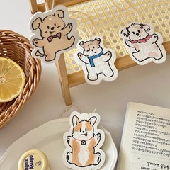 Chulele Natural German Imported Wooden Porridge Cotton Wipe Cute Corgi Cleaning Cloth Magic Rubbing and Decontamination Artifact