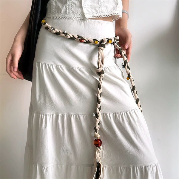 43# rice braided rope waist chain (HB1654)