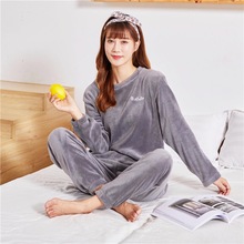 2021秋冬季懒人休闲家居服套装珊瑚绒 睡衣 两件套仙女暖暖套装女