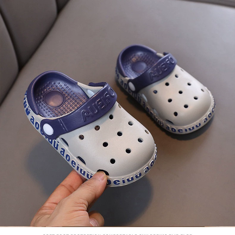 Детские тапочки, летние пещерные туфли для маленьких мальчиков От 1 до 3 лет 2 противоскользящие домашние сандалии Баотоу, женская пляжная обувь