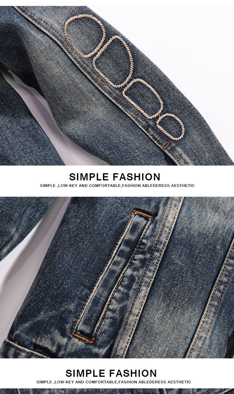 Men's Denim Jacket For Men Spring Autumn Loose Workwear Style_voghion.com