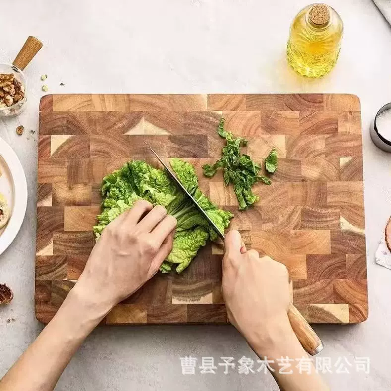 Бытовая разделочная доска из акации, кухонная двусторонняя разделочная доска, поднос для фруктов и закусок из цельного дерева