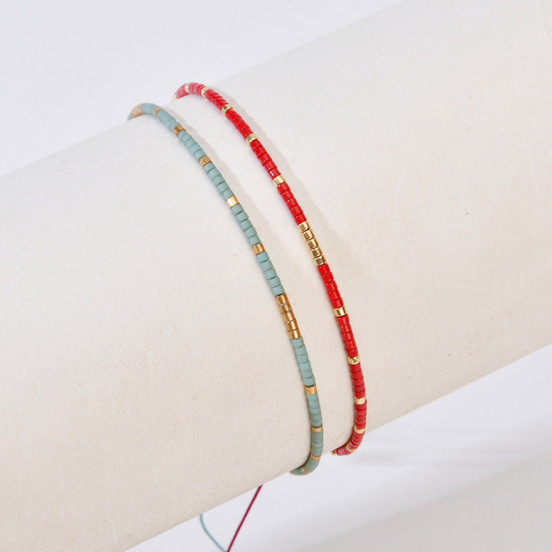 Japan MIYUKI rice beads bracelet women's simple ultra-fine cross-border pull autumn and winter color bracelet bracelet wholesale
