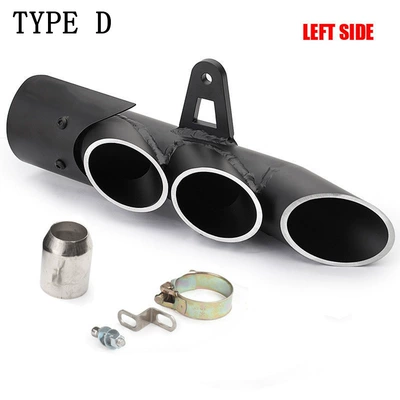 Exhaust pipe R6 modified double outlet straight - c-three-hole-left-side