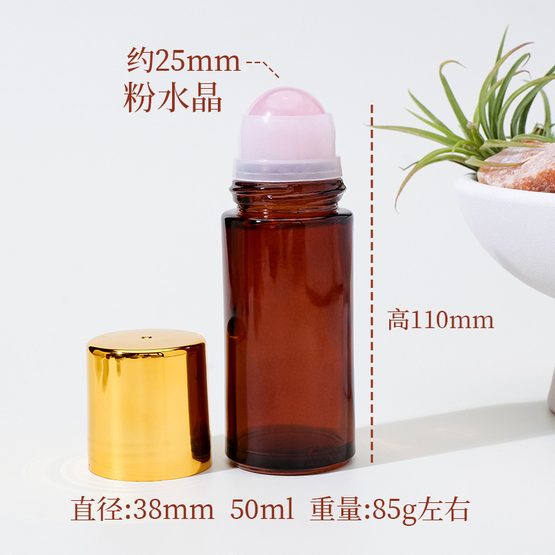 Frasco Roll-On de Cristal Natural y Vidrio para Aceites Esenciales