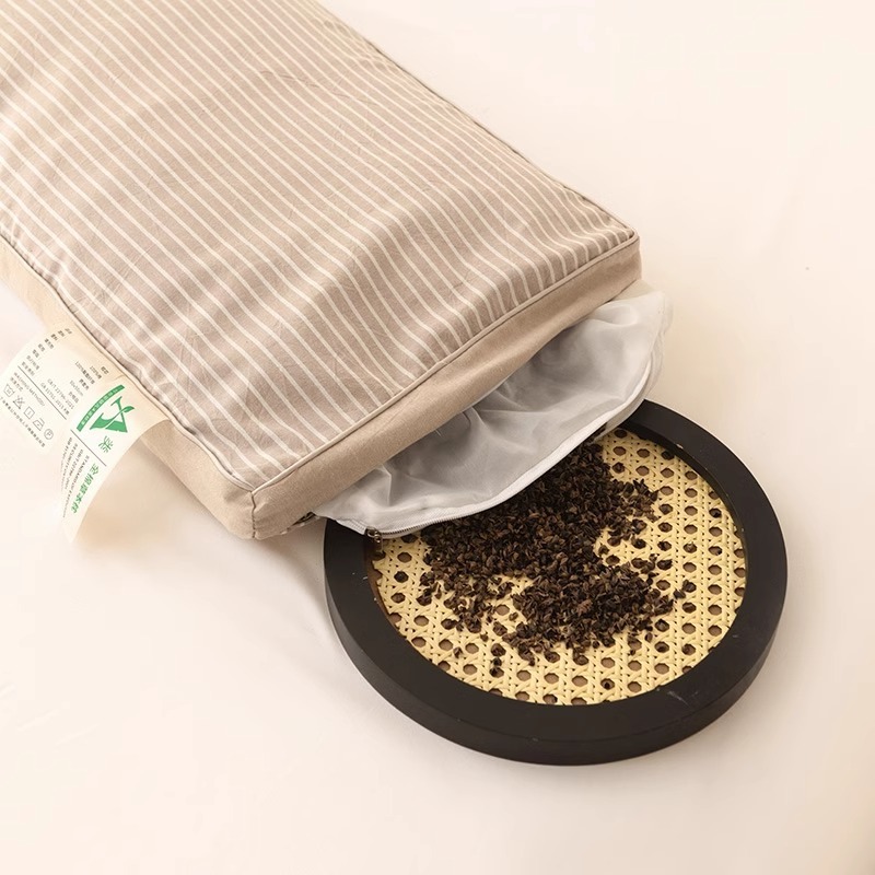 纯棉水洗棉苦荞麦壳枕头枕芯助睡眠护颈椎家用男生女生舒适荞麦皮|undefined