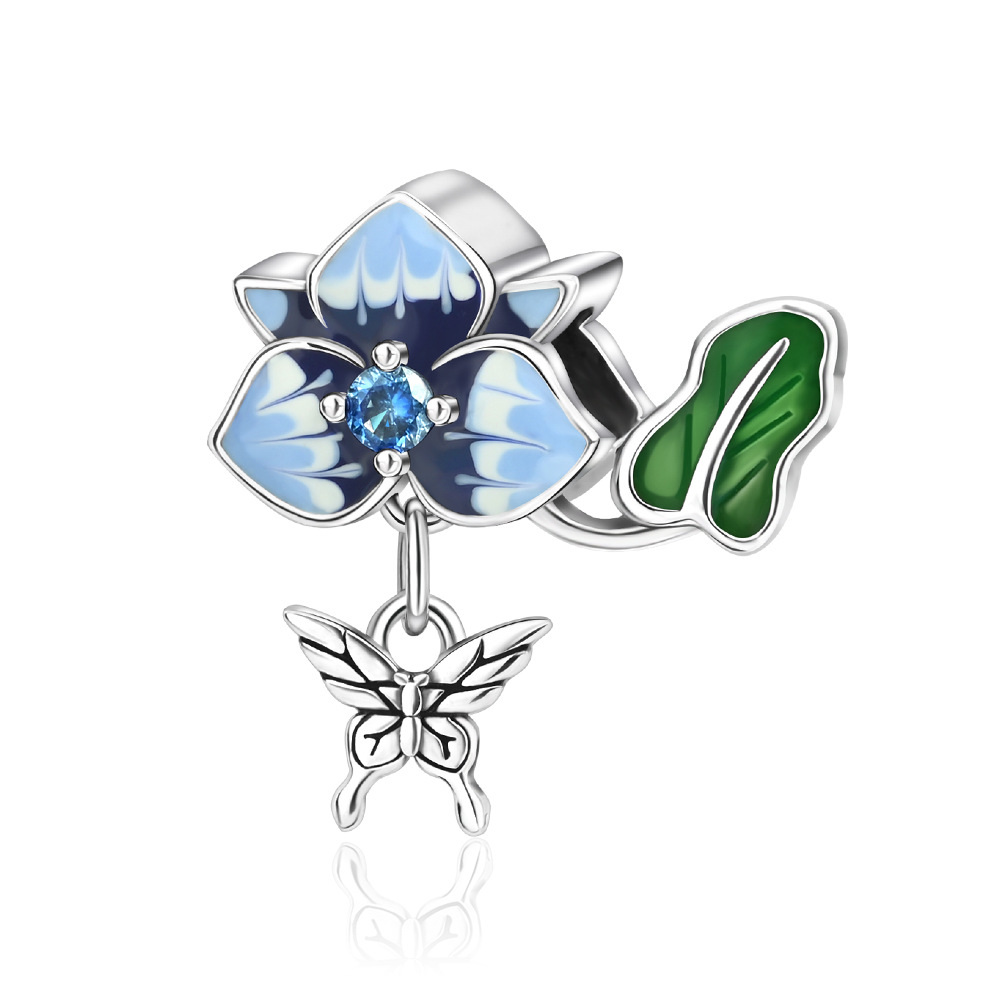 1 Pièce Le Cuivre Zircon Forme De Cœur Fleur Papillon Pendentif display picture 3