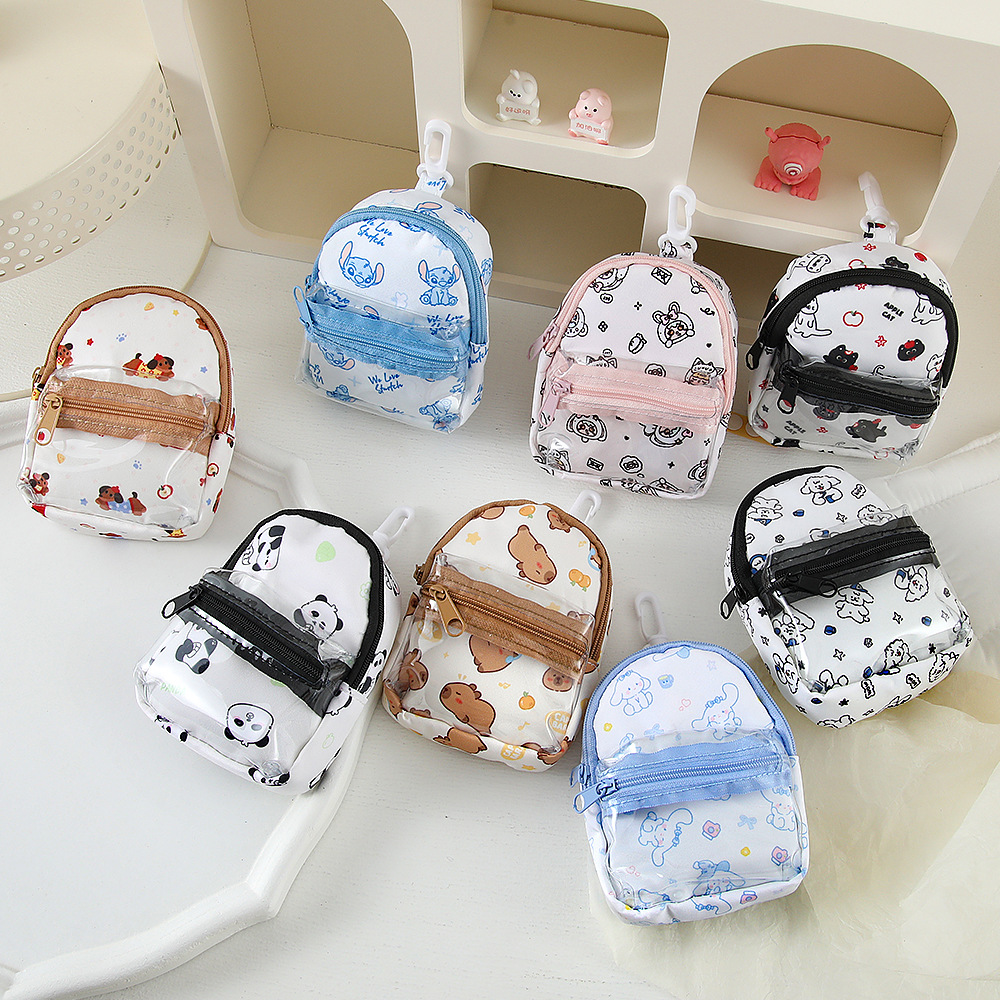 Colgante de dibujos animados bolso de cambio de alto valor facial mini mochila hermosa bolsa de almacenamiento exquisita dibujos animados pequeños regalos para estudiantes