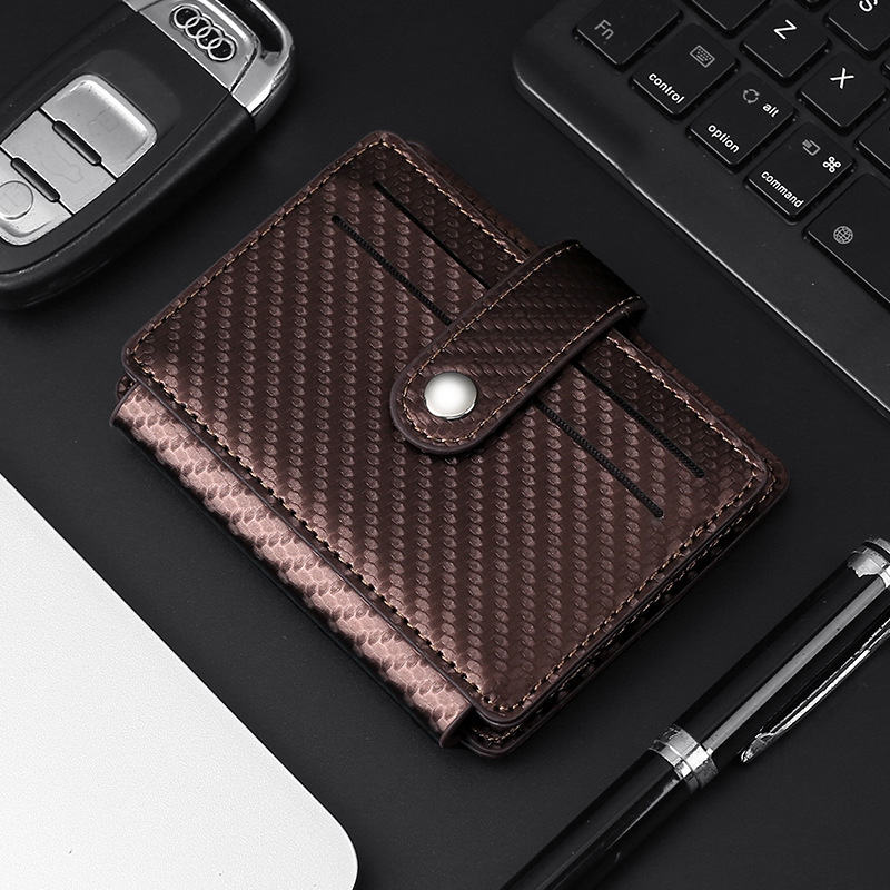 Nueva bolsa de tarjetas de negocios de fibra de carbono para hombres, cartera de tarjetas ultrafina, cartera de cambio, bolsa de tarjetas de moda