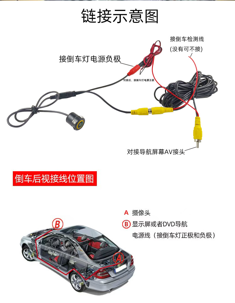 Fish-Eye Car Camera with 18.5 Hd Night Vision Reversing Image Ahd Car Reversing Camera