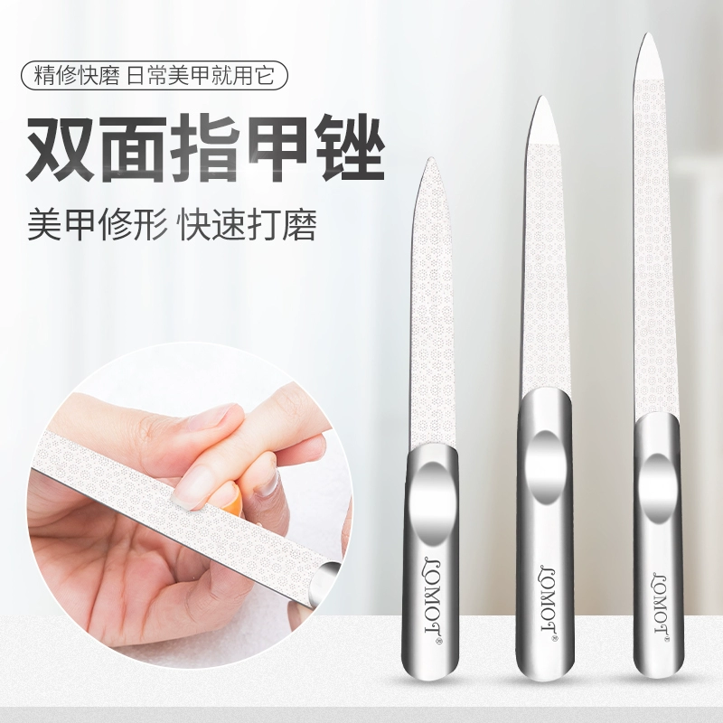 Пилка для ногтей из нержавеющей стали Шлифовальные полосы файл для шлифования ногтей песок полосы инструмент для ногтей костюм двухсторонний матовый файл костюм