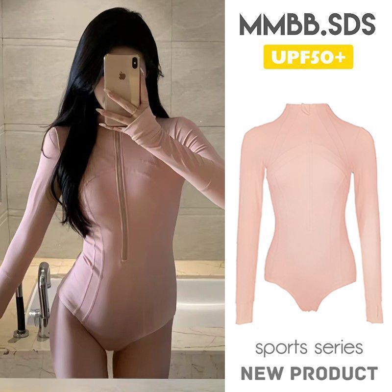 Jellyfish Diving Suit, Snorkeling and Surfing Long-Sleeved Sun Protection Quick-Drying Women's Conservative Slimming One-Piece Triangle Swimsuit Manufacturer