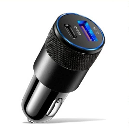 6/8 port with voltage vehicle-mounted | Mobil şarj cihazları - small-steel-cannon-pdusb-car-charger-black