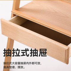Zelkova drawer-style easel for art students, box body easel, sketching oil painting frame, solid wood storage lifting exhibition stand 