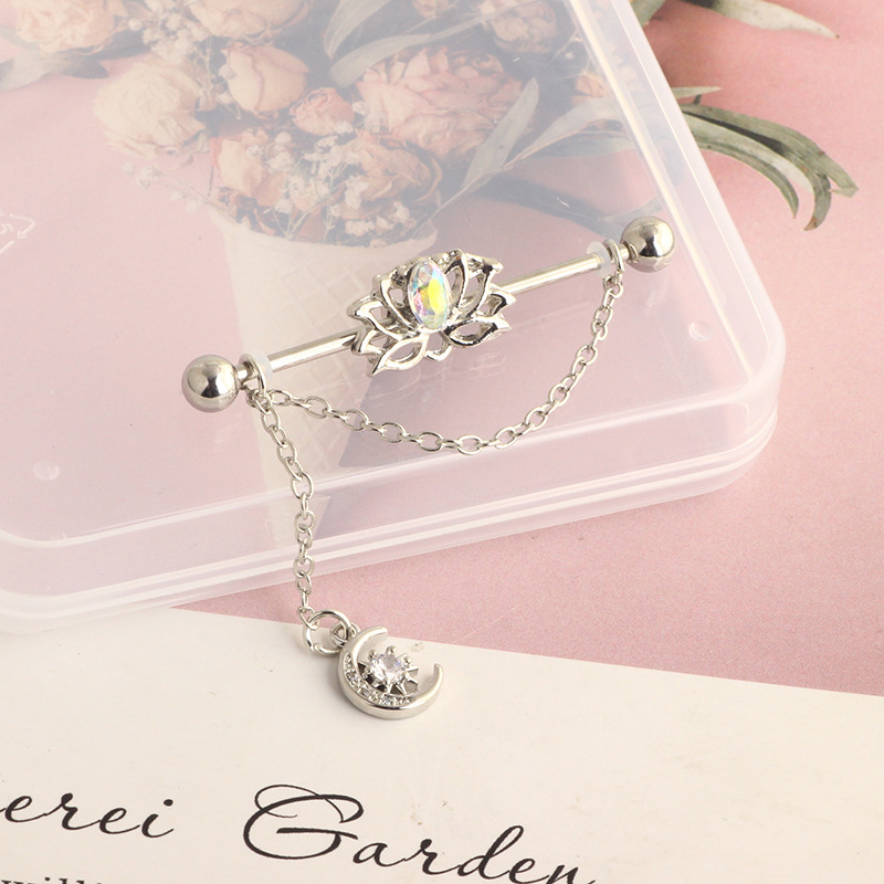 Stainless Steel Industrial Ear Long Rod Body Piercing Ear Bone Nail Export Jewelry detail image 41