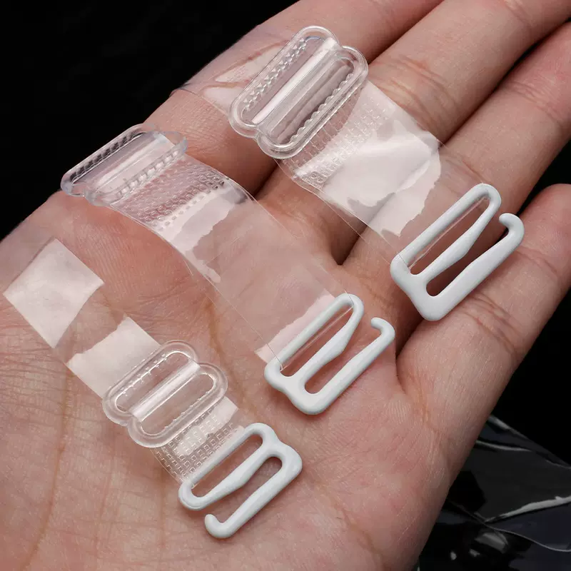 批发透明肩带防滑内衣带TPU无痕隐形带文胸松紧带加长扣辅料配件