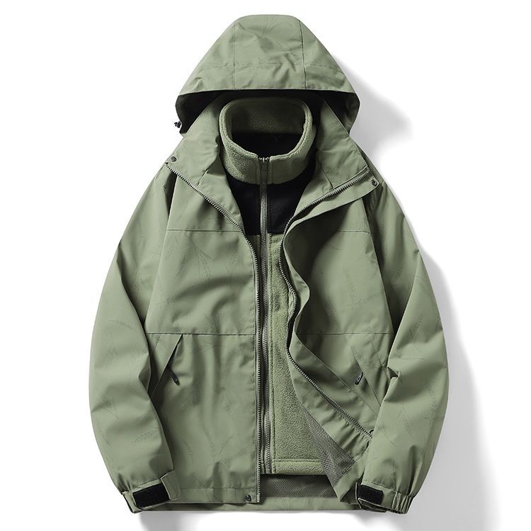 Three-in-One Waterproof Jacket for Men and Women, Couples Fashion, Hooded, Detachable Inner Liner, Outdoor Hiking and Traveling, Suitable for Tibet Travel
